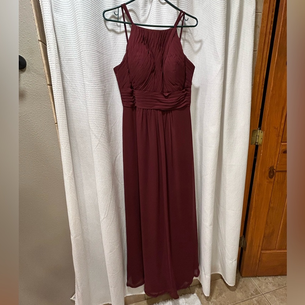 Azazie Cabernet Bridesmaid Dress / Maxi Gown